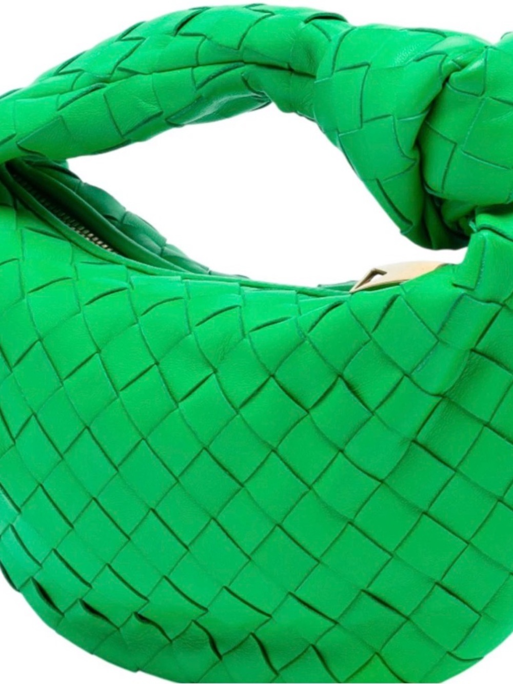 Bottega Veneta Green Intrecciato Woven Leather Mini Jodie Bag